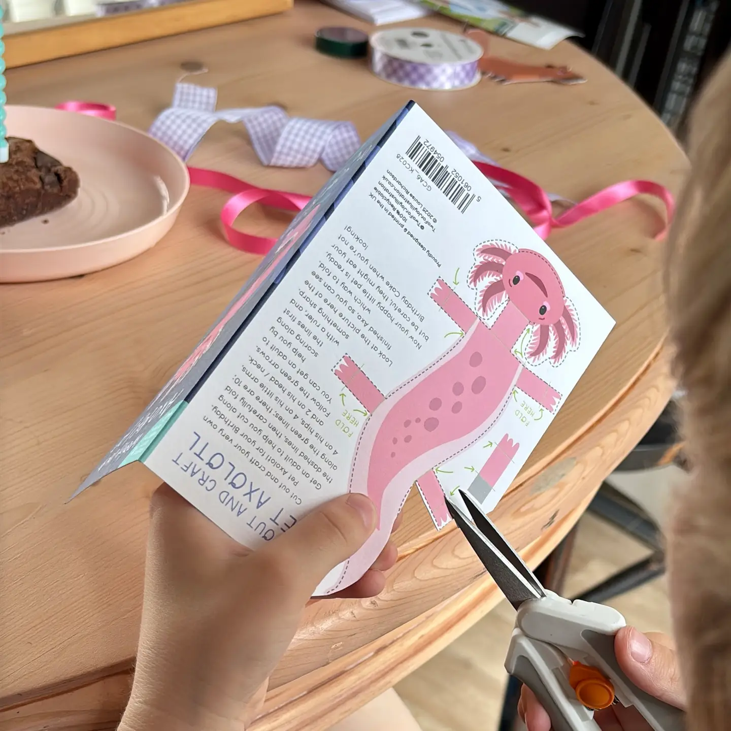 Axolotl Cut-Out Crafty Birthday Card For Children2-min