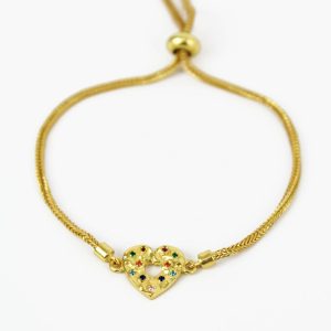 BRA0413-GOLD-CRYSTAL-HEART-BRACELET