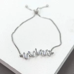 Baguette Crystal Section Friendship Bracelet-min