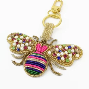 Bug Bee Beaded KeyringBag Charm-min (1)