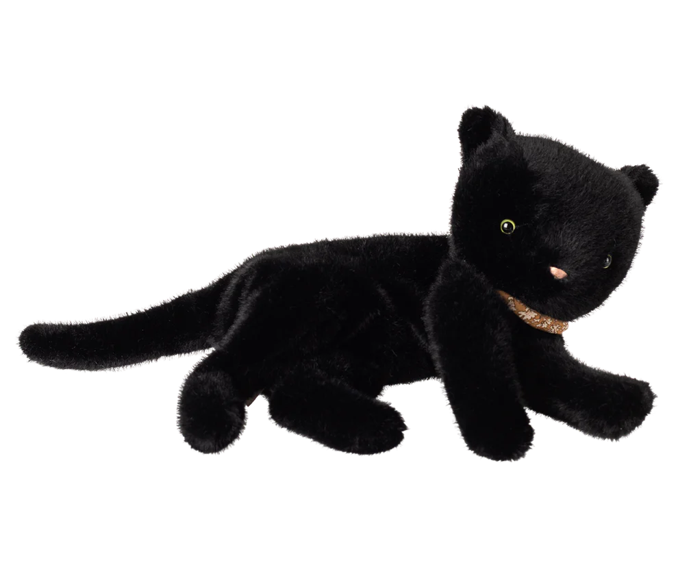 Maileg Pre-order, Sleeping kitten plush, Medium – Black