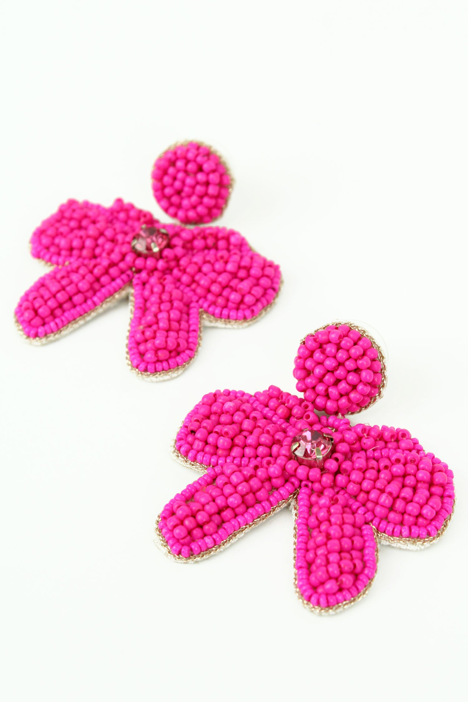 Hot Pink Bow Earrings