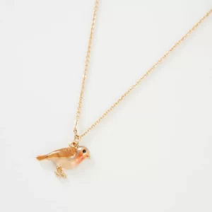 Fable Enamel Robin Necklace