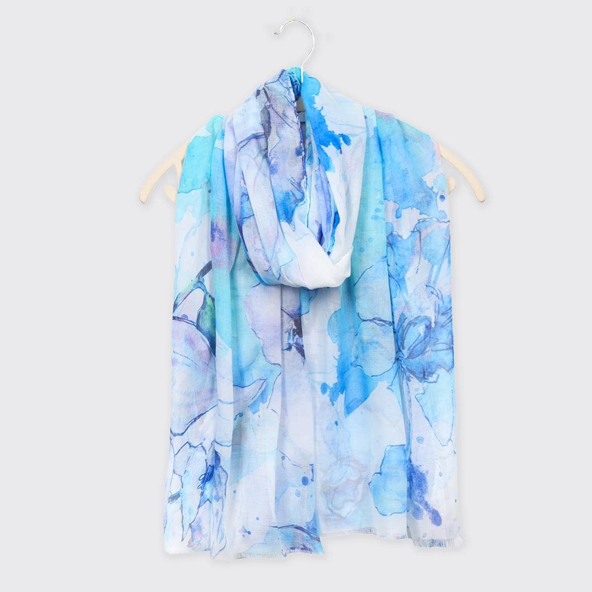 Oriana Long Scarf- Blue