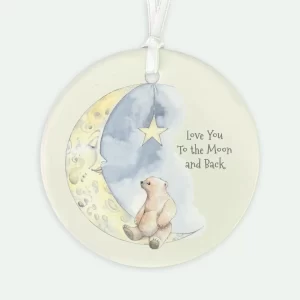 _ Hanging Ceramic Decoration – Bear and Moon1-min