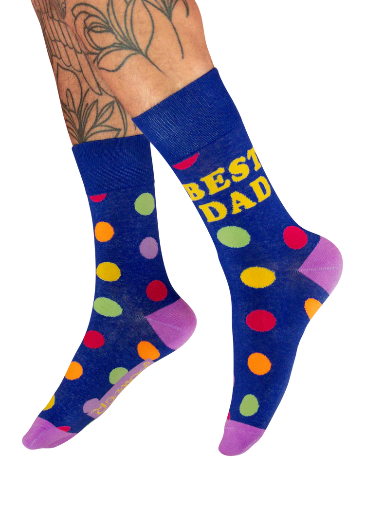 Powder Men’s Best Dad Polka Socks