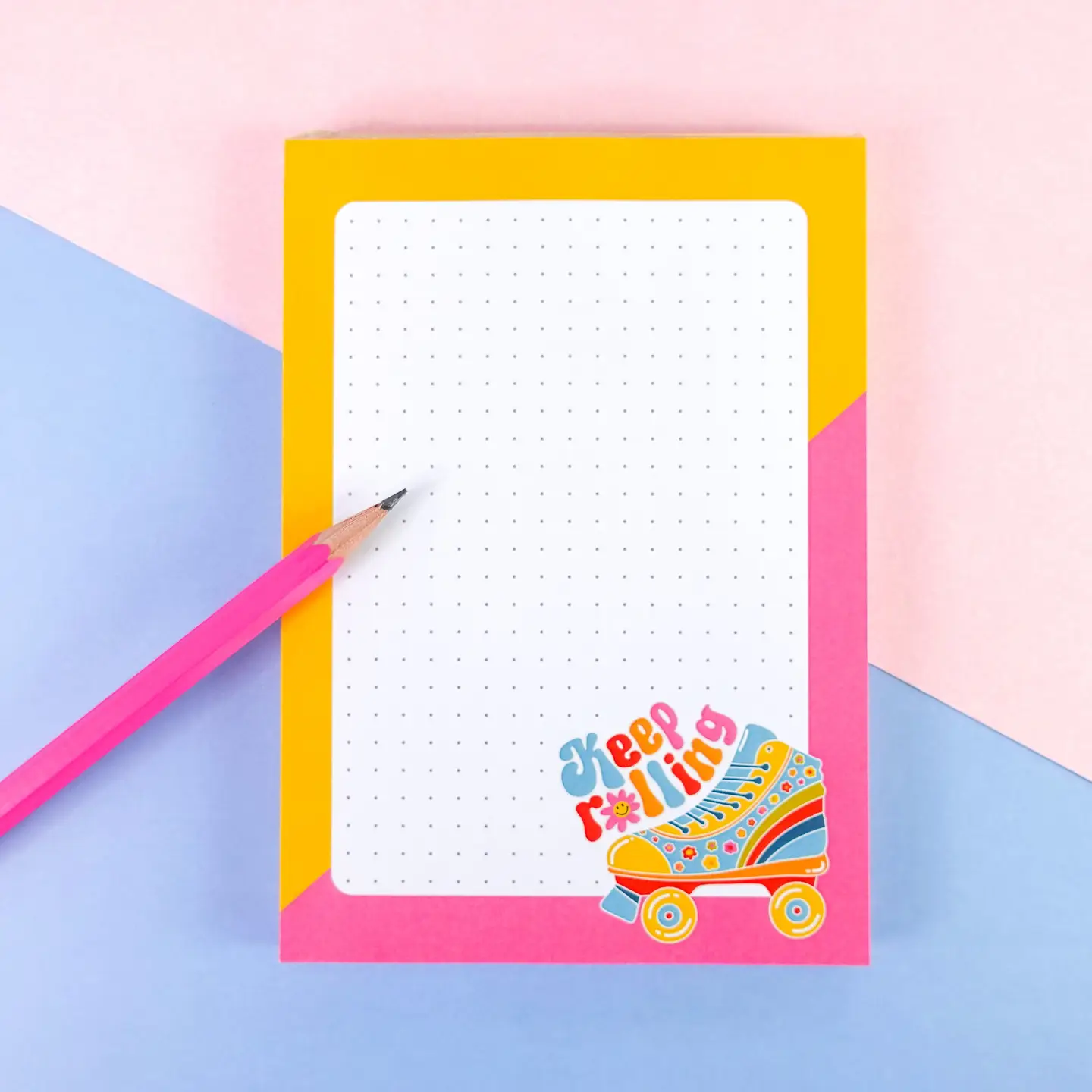 Keep Rolling A6 Dotted Notepad