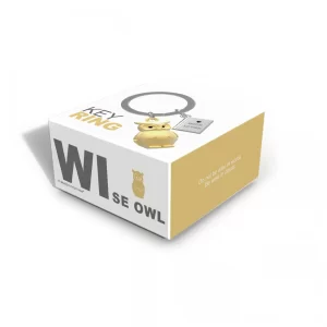 Keyring Gold Owl & Book-min
