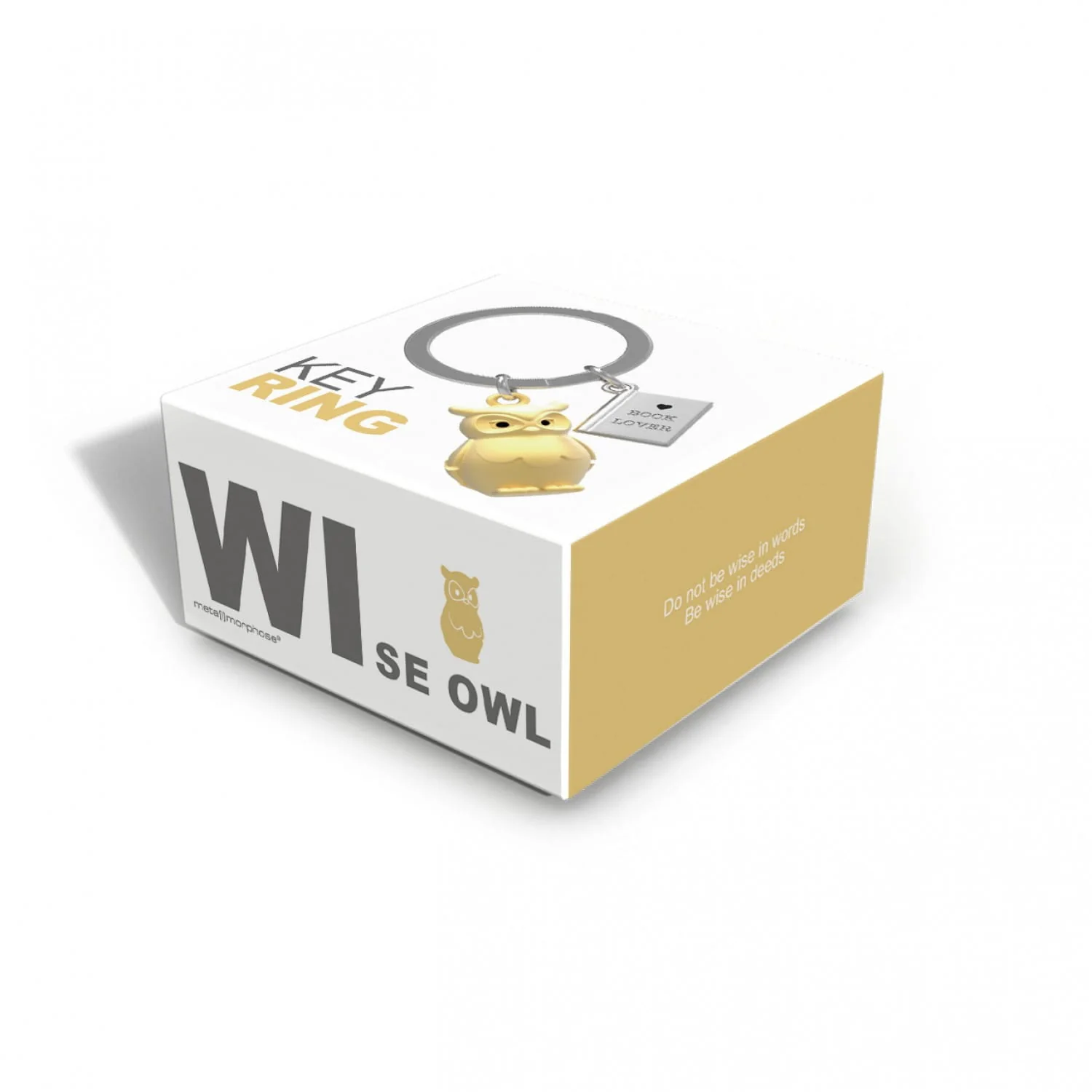 Keyring Gold Owl & Book-min