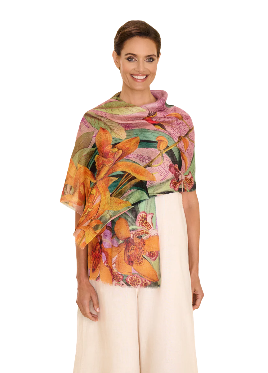 Powder Linen/Cotton Scarf – Botany Bliss – Lavender