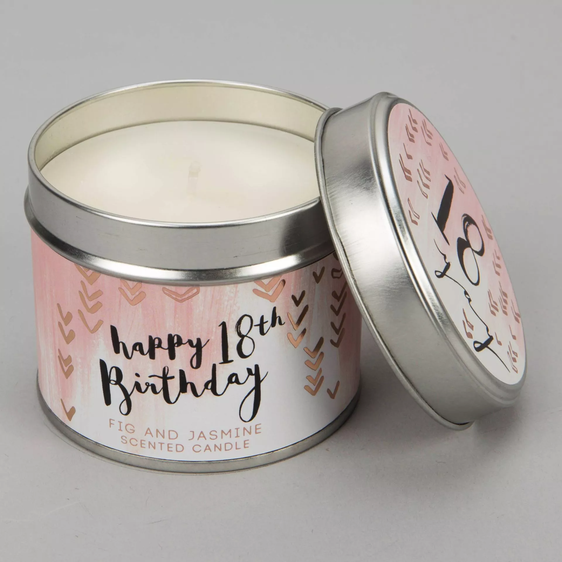 Luxe Candle in a Tin – 18 Birthday1-min