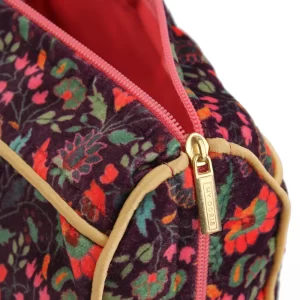 PINK & GOLD BEE PATTERNED MEDIUM POUCH1-min