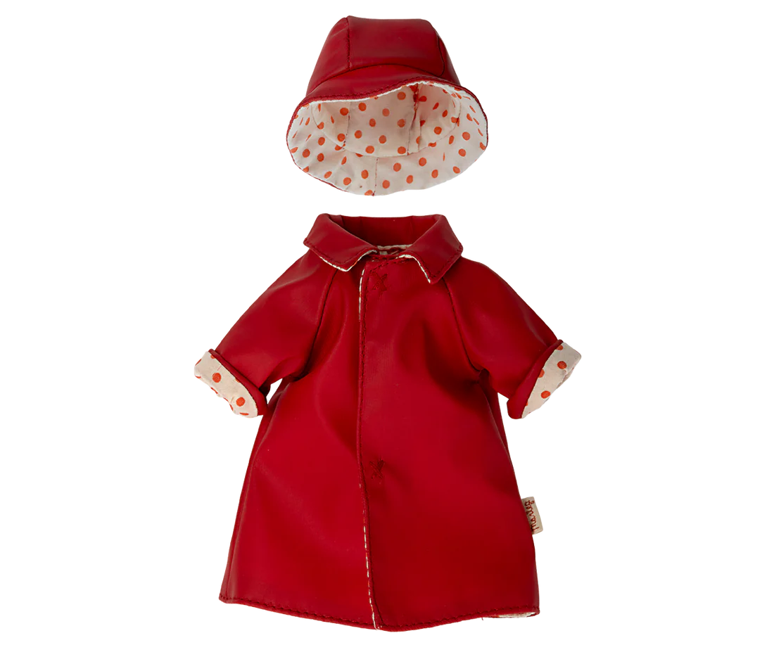 Rain coat w. hat, Teddy mum