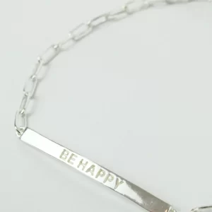 SILVER BE HAPPY BAR BRACELET-min (1)