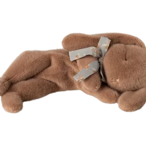 Sleeping bunny plush, Small – Soft brown