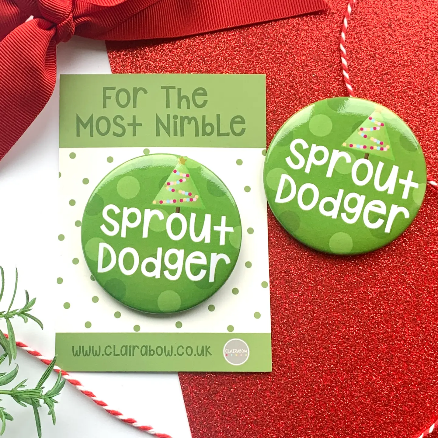 Sprout Dodger Christmas Badge