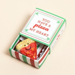 Tiny Matchbox Ceramic Pizza Token-min
