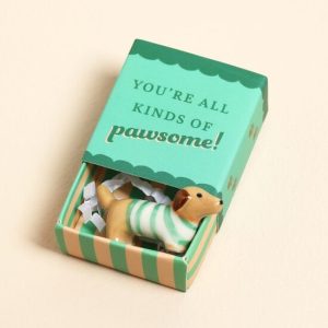 Tiny Matchbox Ceramic Sausage Dog Token-min (1)