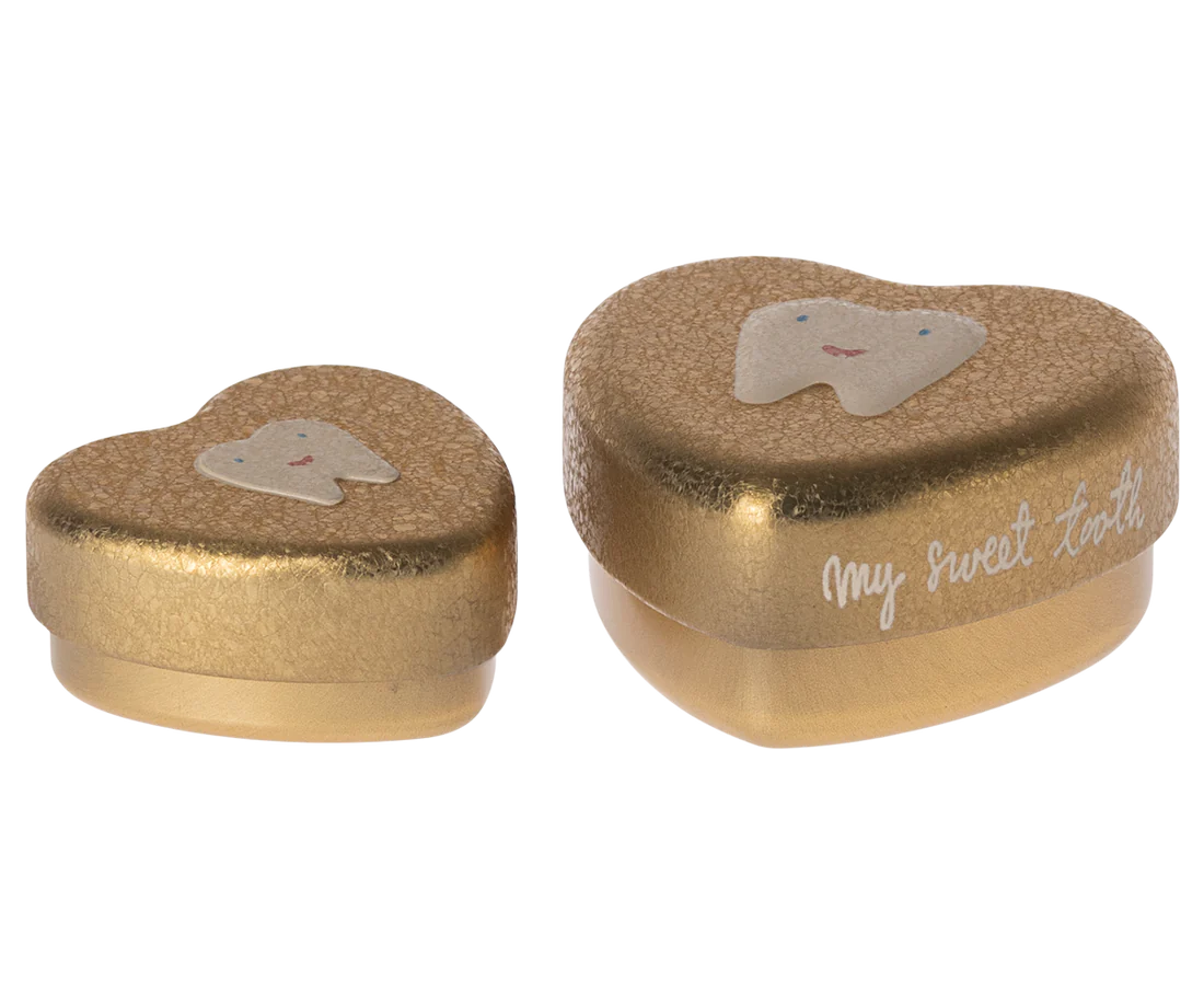 Tooth box, 2 pcs set – Gold
