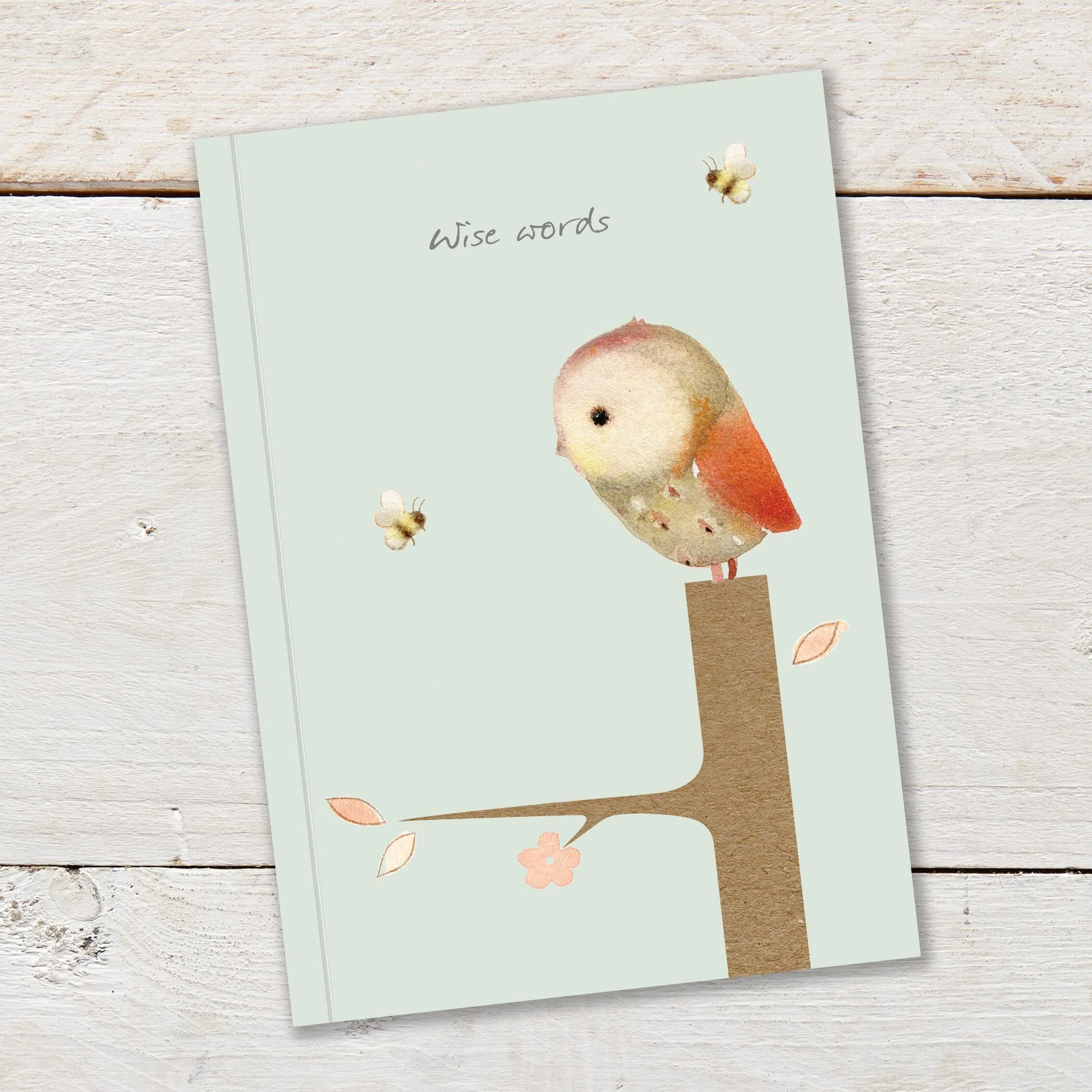 Wise Words Owl and Bees Notebook