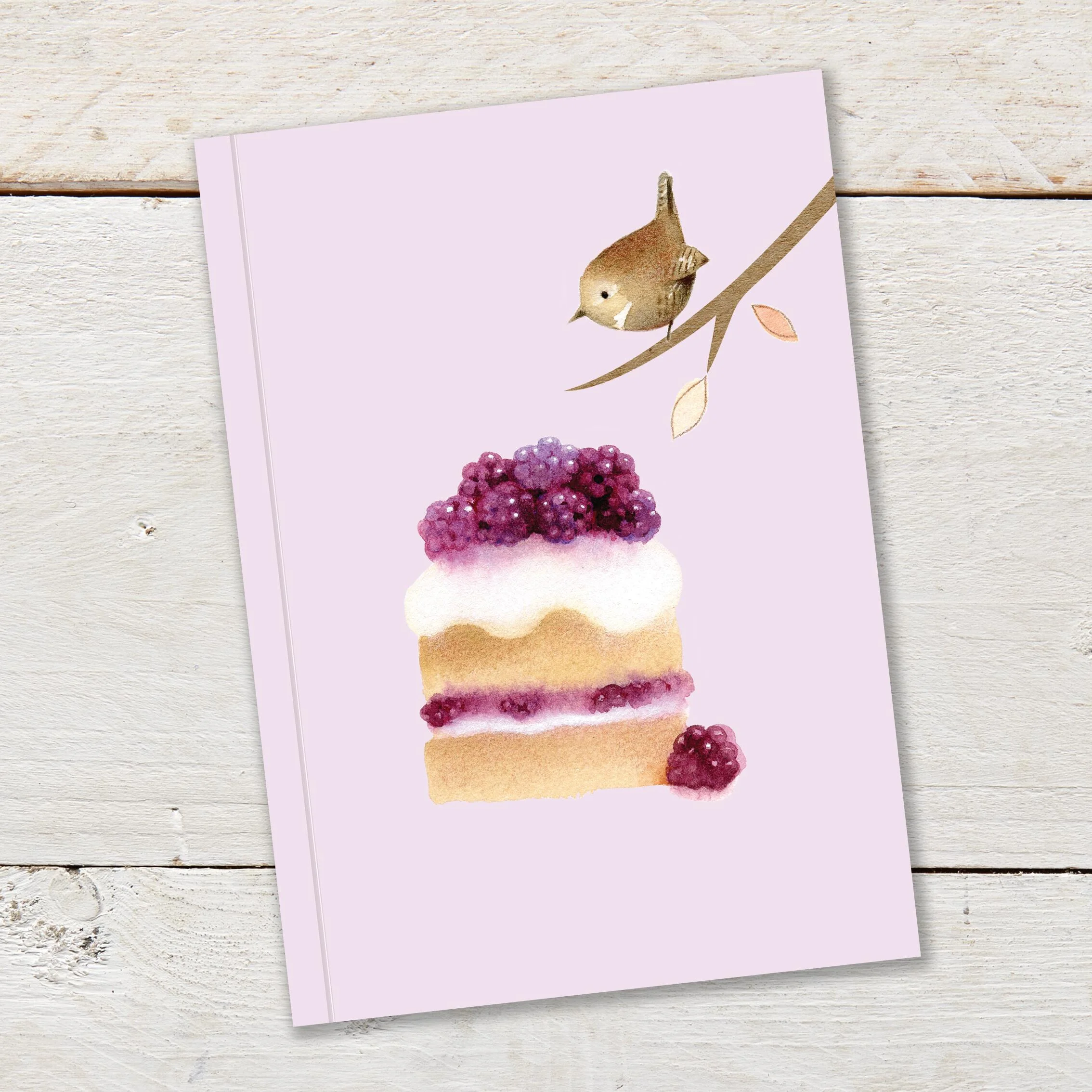 Blackberry Cake and Wren Notebook
