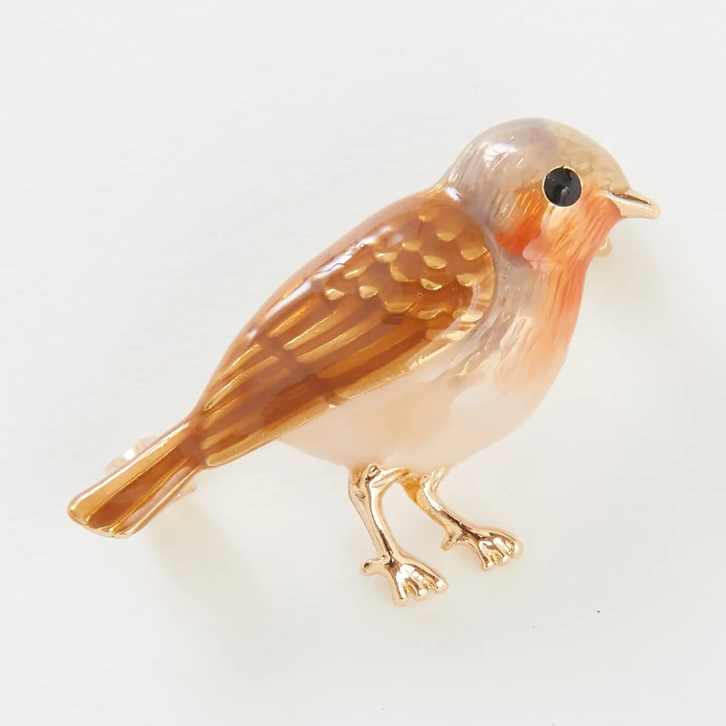 Fable England Enamel Robin Brooch